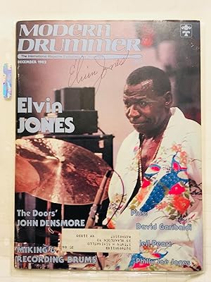 Seller image for Modern Drummer: December 1982 Issue with Front Cover photograph of John Coltrane's drummer, Elvin Jones [SIGNED] for sale by Vero Beach Books