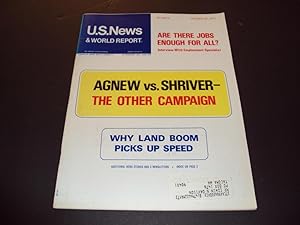 US News World Report Oct 30 1972 Agnew vs. Shriver, Land Boom