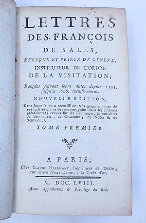 Lettres des Francois de Sales (Vols 1-6), with, Opuscules (Vols 2-4)