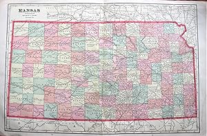 Seller image for Antique Map: Kansas for sale by Ken Jackson