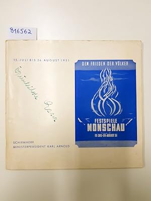 Festspiele Monschau 1951. Dem Frieden der Völker.
