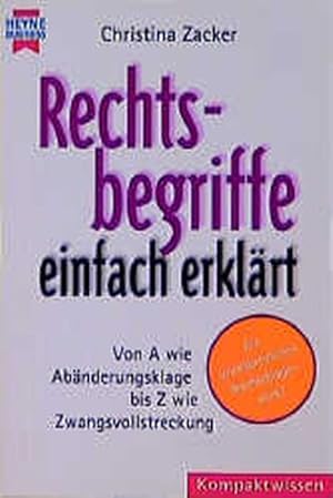 Seller image for Rechtsbegriffe einfach erklrt for sale by Versandantiquariat Felix Mcke