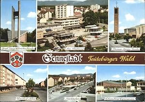 Seller image for Postkarte Carte Postale 41194927 Sennestadt Marktplatz, Thomas-Morus-Kirche, Stadtwappen Sennestadt for sale by Versandhandel Boeger