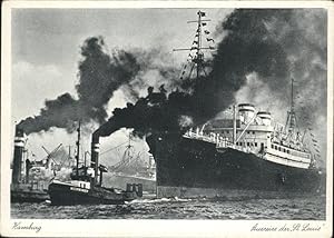 Postkarte Carte Postale 11224590 Dampfer Oceanliner Ausreise St Louis Hamburg Dampfer Oceanliner