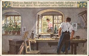 Seller image for Postkarte Carte Postale 11372783 Hey Paul Nr. 57 Volksliederkarte Horch was kommt von draussen rein Hey for sale by Versandhandel Boeger