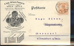 Postkarte Carte Postale 41396477 Suelz Koeln Frisch Kistenfabrik Saegewerk Weinkiste Staatsmedail...