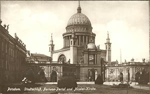 Postkarte Carte Postale 41405852 Potsdam Stadtschloss Fortuna Portal Nikolaikirche Potsdam