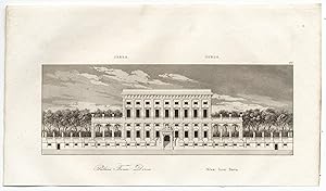 Genova Palazzo Tursi - Doria Incisione originale in rame Artaud 1835 L724