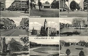 Postkarte Carte Postale 41549656 Gladbeck Hochstrasse Stadtbuecherei Postallee Rathaus Nordpark H...