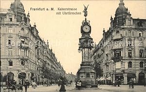 Postkarte Carte Postale 41551557 Frankfurt Main Kaiserstrasse mit Uhrtuermchen Frankfurt am Main