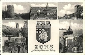 Postkarte Carte Postale 41554808 Zons Schlosstor Muehlenturm Teilansicht Dormagen