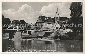 Seller image for Postkarte Carte Postale 41576827 Niedernhall Kocherpartie mit Jugendhaus des Goetz v Berlichingen Nieder for sale by Versandhandel Boeger