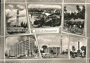 Bild des Verkufers fr Postkarte Carte Postale 41598549 Berlin Hansaviertel Kirche Kongresshalle Tiergarten Schwedenhaus Sieges zum Verkauf von Versandhandel Boeger