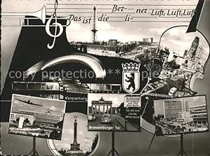 Bild des Verkufers fr Postkarte Carte Postale 41598660 Berlin Lied "Das ist die Berliner Luft" Trompete Sehenswuerdigkeiten Wa zum Verkauf von Versandhandel Boeger