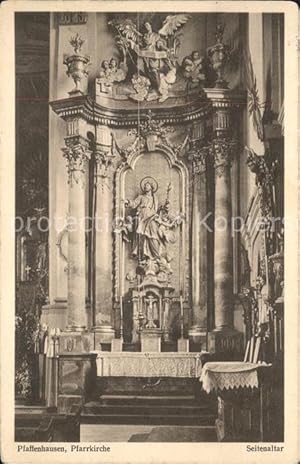 Postkarte Carte Postale 41608388 Pfaffenhausen Schwaben Pfarrkirche Seitenaltar Pfaffenhausen