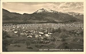 Bild des Verkufers fr Postkarte Carte Postale 41607494 Reit Winkl Gesamtansicht mit Unterberg und Wilder Kaiser Reit im Winkl zum Verkauf von Versandhandel Boeger