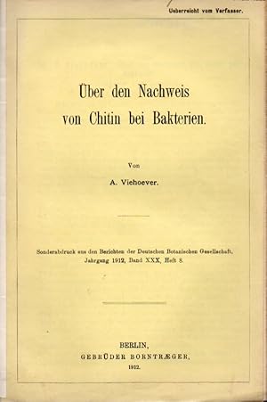 Über den Nachweis von Chitin bei Bakterien