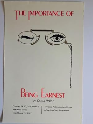 Performance Poster : THE IMPORTANCE OF BEING EARNEST