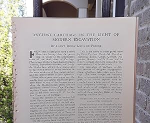 Image du vendeur pour Ancient Carthage In The Light Of Modern Excavation mis en vente par Legacy Books II