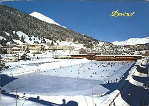Bild des Verkufers fr Postkarte Carte Postale 11687211 Davos GR Panorama Kunst und Natur Eisbahn Davos Platz zum Verkauf von Versandhandel Boeger