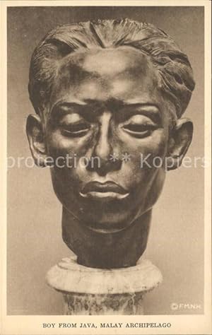 Bild des Verkufers fr Postkarte Carte Postale 11711482 Skulpturen Boy from Java Malay Archipelago Field Museum Chicago Skulpt zum Verkauf von Versandhandel Boeger