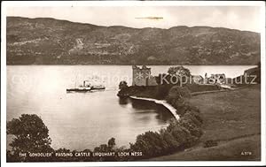 Postkarte Carte Postale 11732367 Loch Ness Inverness Nairn The Gondolier passing Castle Urquhart ...