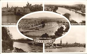 Postkarte Carte Postale 11752177 Inverness Nairn Castle Bridge Glen Mhor The Ness Islands Valenti...