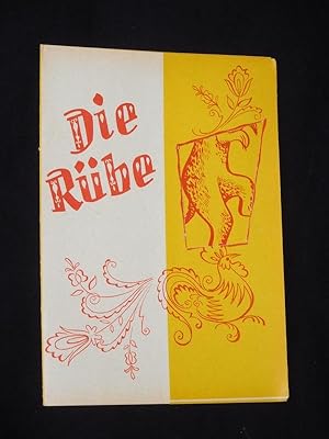 Bild des Verkufers fr Programmheft 8 Das Meininger Theater 1958/59. DIE RBE von Maljarewski, Zech (Musik). Regie: Carl Rdiger, Bhnenbild: Renate Olszewski, Kostme: Edith Mai, musikal. Ltg.: Hans-Joachim Stock. Mit Heidemarie Schmitt-Heyer (Rbe), Fritz Schmidtke, Herta Wawrok, Dieter Jalauk, Wilhelm Thielmann, Carl Rdiger, Hans-Georg Voigt, Fritz Weigand, Liselotte Klemm, Hermann Kircher zum Verkauf von Fast alles Theater! Antiquariat fr die darstellenden Knste