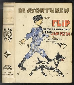 Imagen del vendedor de De avonturen van Flip en z'n speurhond. Met zwartjes in den tekst van den schrijver en vier teekeningen van Willy Sluiter. a la venta por Libreria Oreste Gozzini snc