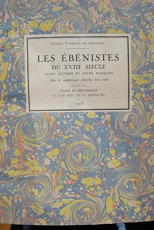 Imagen del vendedor de Les bnistes du XVIIIe sicle. Leurs oeuvres et leurs marques. a la venta por ShepherdsBook