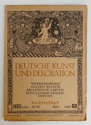 Image du vendeur pour Deutsche Kunst und Dekoration. Wohnungskunst, Malerei, Plastik, Architektur, Grten, Knstlerische Frauenarbeiten. 24. Jg., Heft 9 (Juni 1921). Mit zahlr. Abb. mis en vente par Der Buchfreund