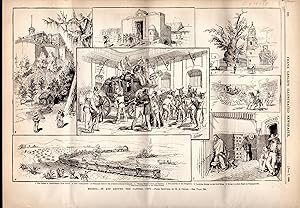 Seller image for ENGRAVING: "Mexico--In and Around the Capital City ".engraving from Frank Leslie's Illustrated Newspaper: Jul;y 7,1883 for sale by Dorley House Books, Inc.