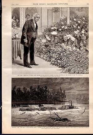 Seller image for ENGRAVING: "New York--Reception of Henry Ward Beecher at the Brooklyn Academy of Music".engraving from Frank Leslie's Illustrated Newspaper: Jul;y 7,1883 for sale by Dorley House Books, Inc.