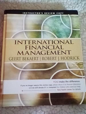 Imagen del vendedor de International Financial Management - Instructor's Review Copy a la venta por Text4less