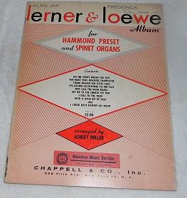 Imagen del vendedor de Lerner & Loewe Album for Hammond Preset and Spinet Organs a la venta por Pheonix Books and Collectibles