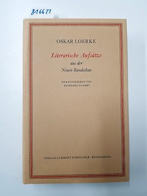 Immagine del venditore per Literarische Aufstze aus der Neuen Rundschau 1909 - 1941. Hrsg. R. Tgahrt. Heidelberg, Lambert Schneider, 1967. 474 S., 3 Bl. Olwd. m. OU. - Verff. d. Dt. Akad. f. Sprache u. Dichtung, 38. venduto da Versand-Antiquariat Konrad von Agris e.K.