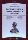 Imagen del vendedor de Poesa espaola contempornea (siglo XX) : ocho poetas, ocho estudios de lengua literaria a la venta por AG Library