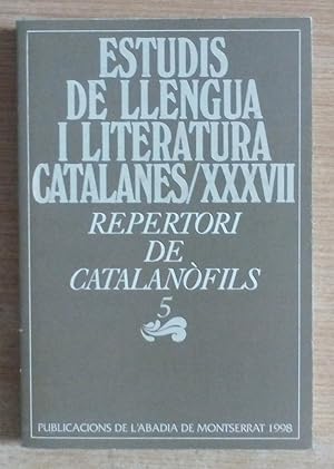 Imagen del vendedor de ESTUDIS DE LLENGUA I LITETATURA CATALANES XXXVII - REPERTORI DE CATALANOFILS - 5 - 1 EDICIO a la venta por Gibbon Libreria