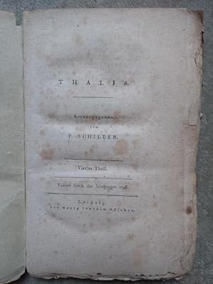 Neue Thalia. 4. Band. Jahrgang 1793, Heft 4. herausgegeben von F. Schiller.