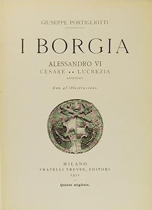 Immagine del venditore per I Borgia. Alessandro VI, Cesare, Lucrezia venduto da FABRISLIBRIS