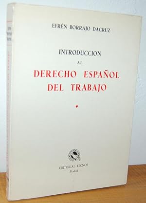 Image du vendeur pour INTRODUCCIN AL DERECHO ESPAOL DEL TRABAJO. mis en vente par EL RINCN ESCRITO