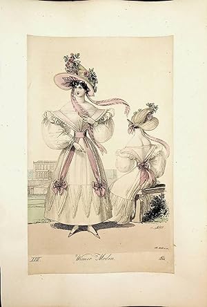 Damenmode 1830 er Jahre ( Aus: Wiener Zeitschrift für Kunst, schöne Literatur,Theater und Mode)