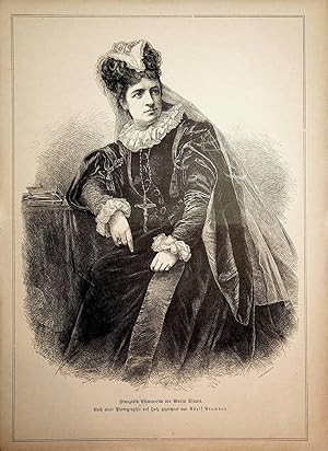 Bild des Verkufers fr ELLMENREICH, Franziska Ellmenreich (1847-1931), Schauspielerin, als Maria Stuart zum Verkauf von ANTIQUARIAT.WIEN Fine Books & Prints