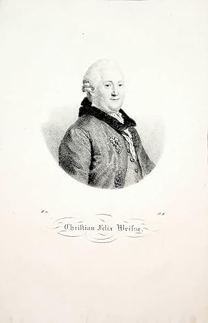 Bild des Verkufers fr WEISSE, Christian Felix Weie (1726-1804), Dichter, Jugendschriftsteller, Redakteur zum Verkauf von ANTIQUARIAT.WIEN Fine Books & Prints