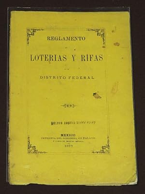 Reglamento De Loterías Y Rifas En El Distrito Federal