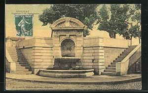 Carte postale Annonay, Fontaine J.B. Bechétoille