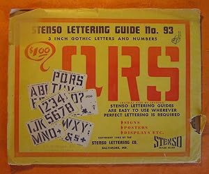 Stenso Lettering Guide No. 93: 3 Inch Gothic Letters and Numbers