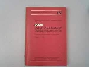 Image du vendeur pour Dokumentationsstellen Geisteswissenschaften; Ausgabe 1 - 1982. Schriftenreihe Fachinformation ; Nr. 1 mis en vente par Antiquariat Bookfarm