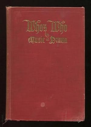 Seller image for Who's Who in Music and Drama for sale by ReadInk, ABAA/IOBA