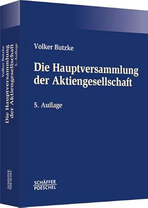 Seller image for Die Hauptversammlung der Aktiengesellschaft for sale by AHA-BUCH